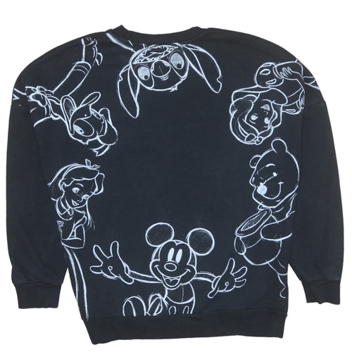 Disney 100 Years of Wonder Black Sweatshirt Women M 12-14 George