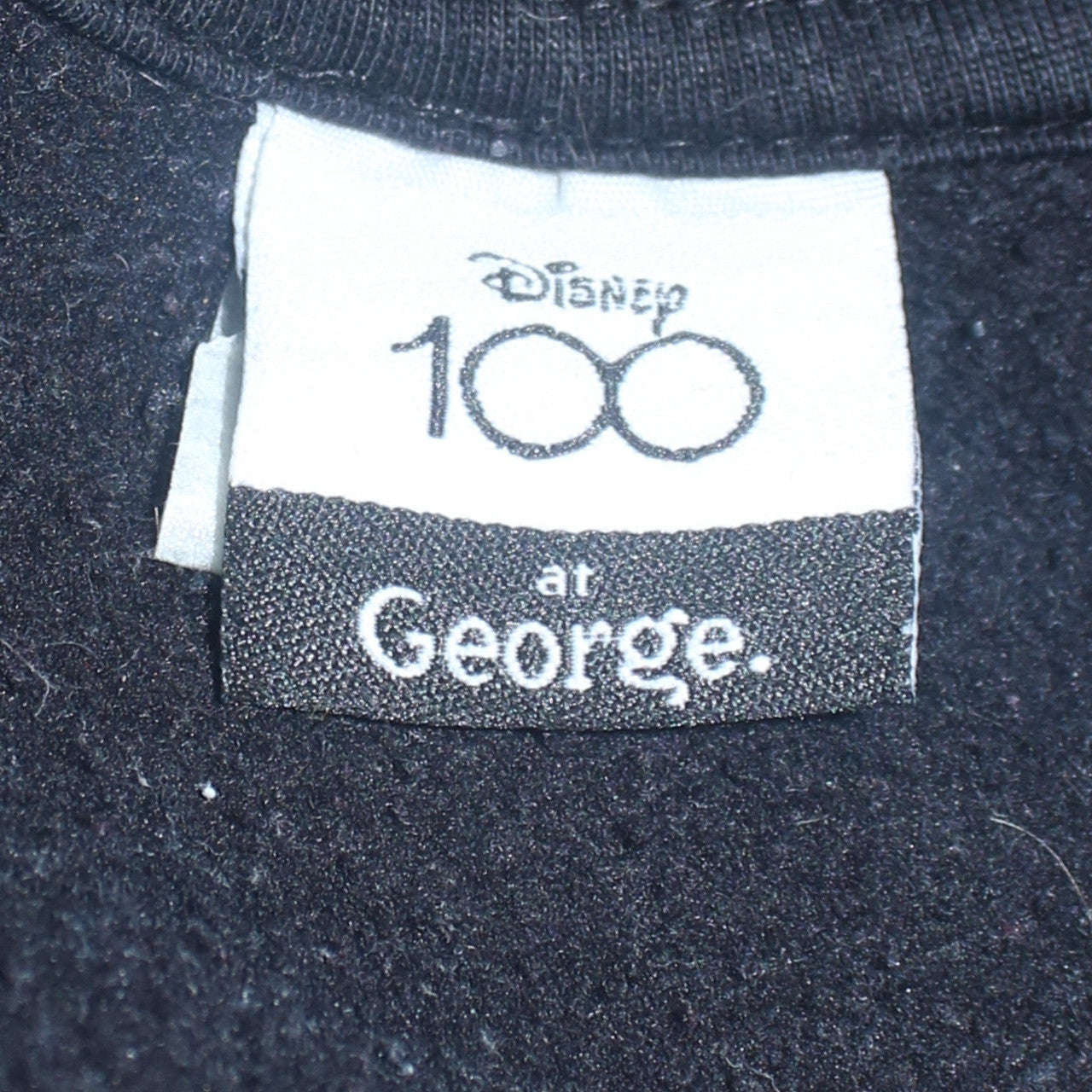 Disney 100 Years of Wonder Black Sweatshirt Women M 12-14 George