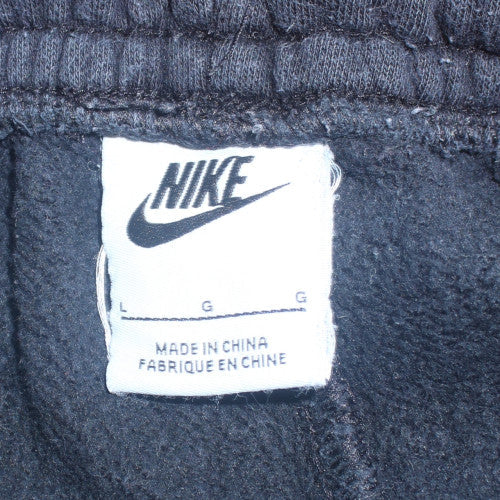 Nike Boys Black Cargo Fleece Trousers L Elastic Waist Pockets Jogger Style