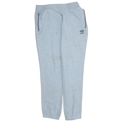 Adidas Men's Grey Joggers L Tapered Fit Casual Sportswear