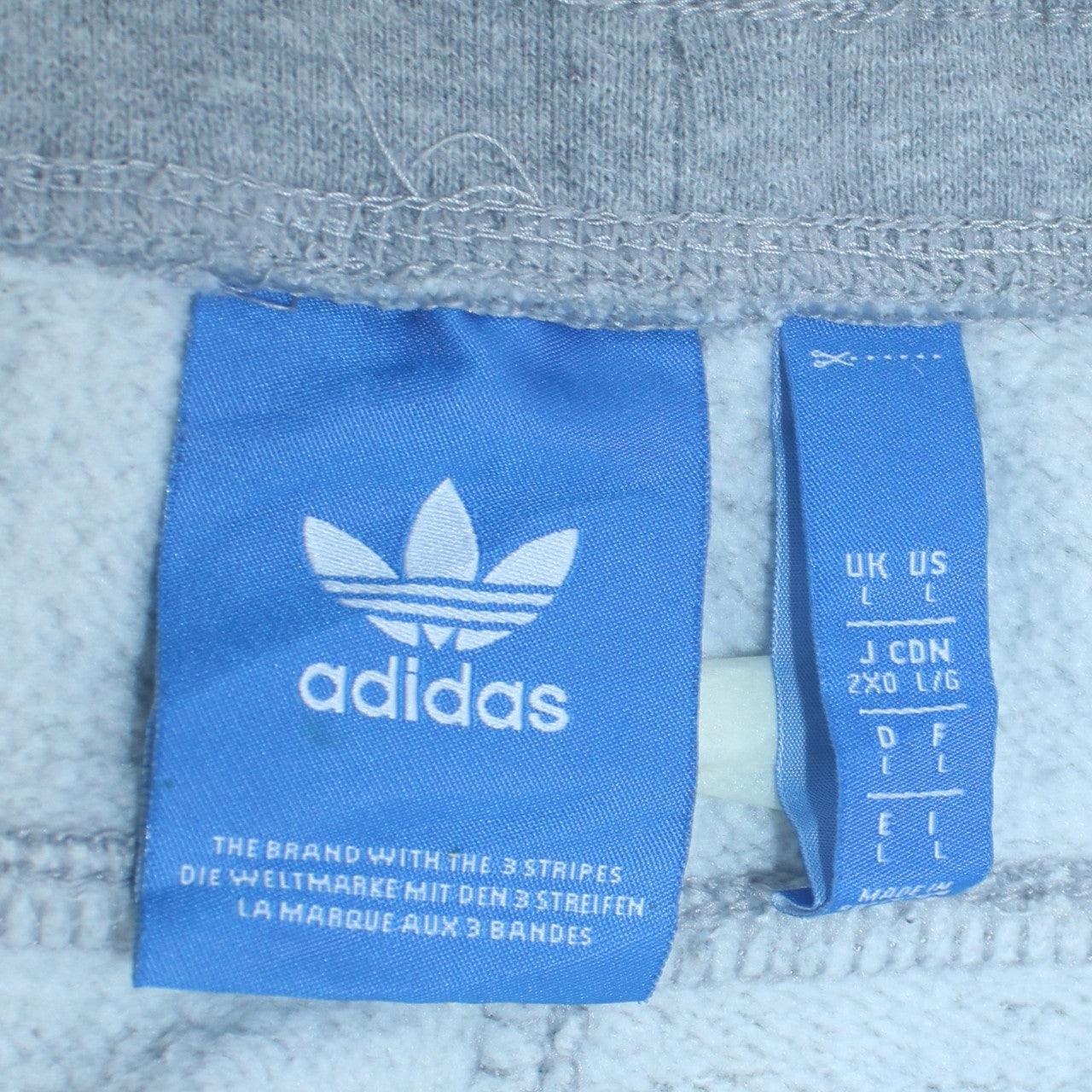 Adidas Men's Grey Joggers L Tapered Fit Casual Sportswear