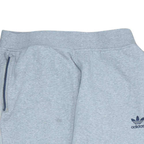 Adidas Men's Grey Joggers L Tapered Fit Casual Sportswear