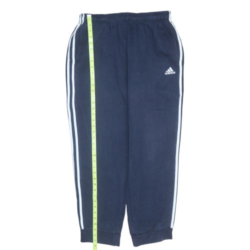 Adidas Men's Blue Jogger Trousers L Regular Fit Cotton Blend