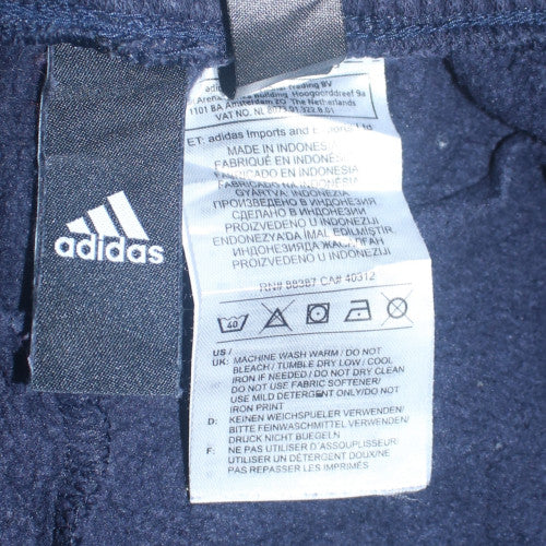 Adidas Men's Blue Jogger Trousers L Regular Fit Cotton Blend