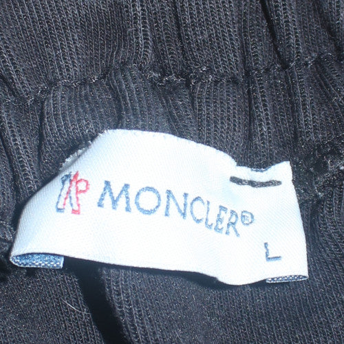 Moncler Men Black Logo Jogger Trousers Size L