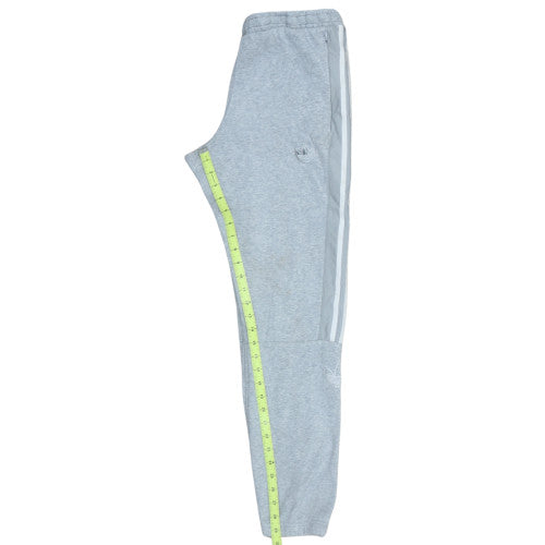 adidas Men Grey Jogger Trousers M Regular Fit with Stripes