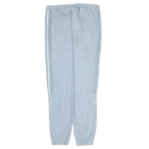 adidas Men Grey Jogger Trousers M Regular Fit with Stripes