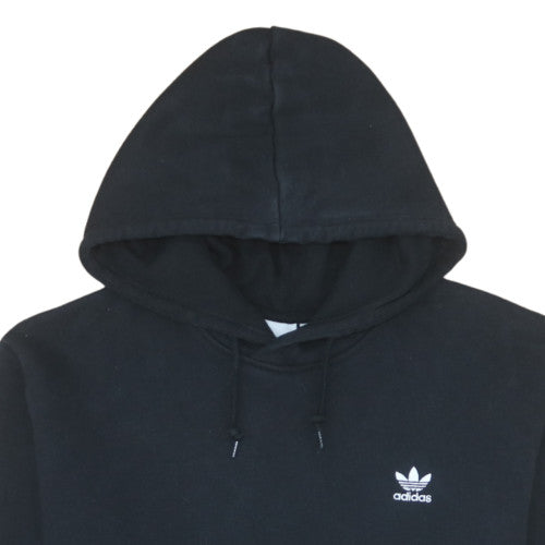 Adidas Men's Black XL Pullover Hoodie with Logo and Kangaroo Pocket