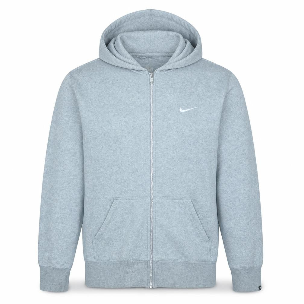 Nike Men's Grey Full Zip Hoodie L Athletic Dept Fleece