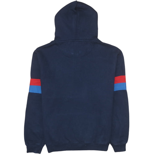 Diesel Men's Blue XL 1/2 Zip Hoodie with Logo and Pocket