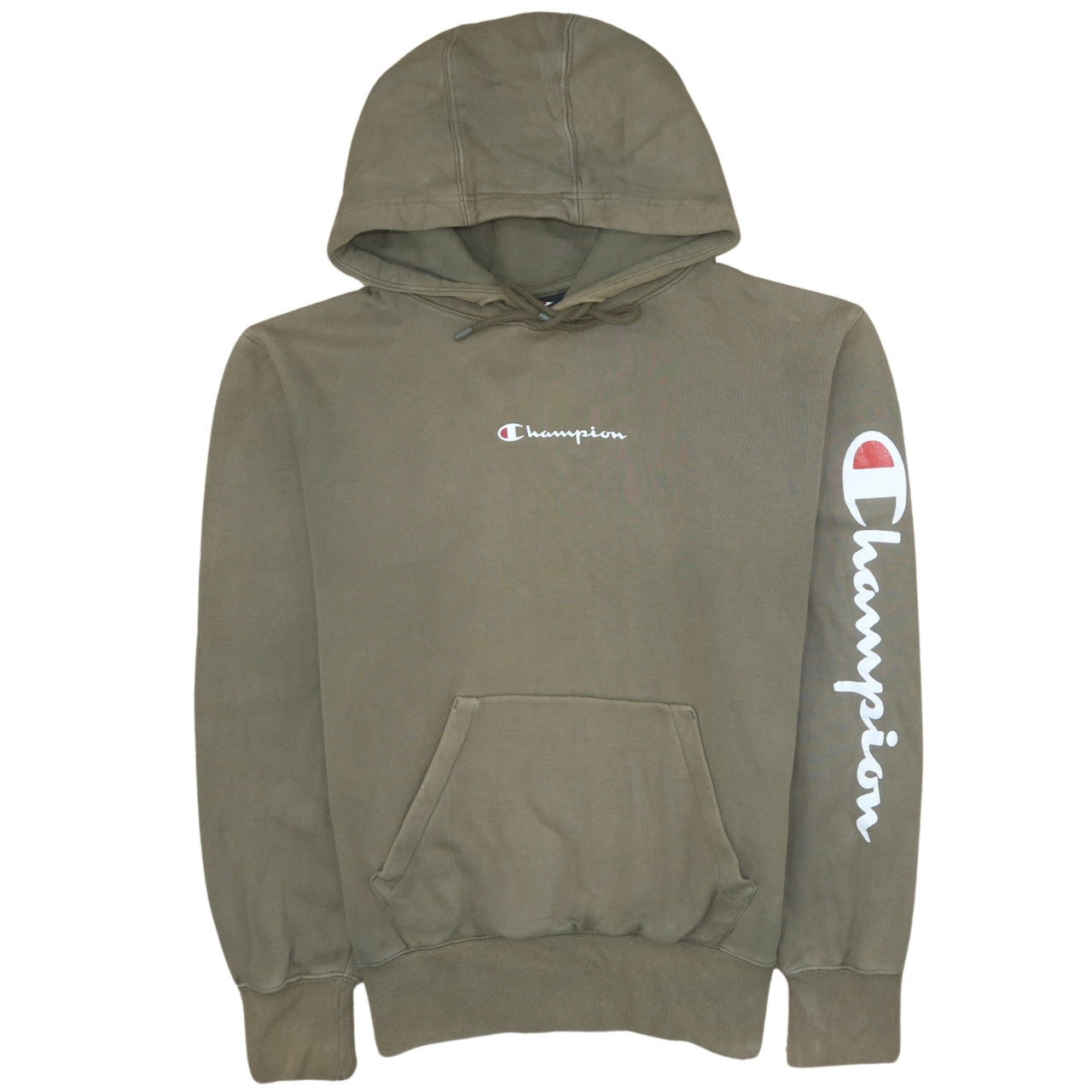Champion Men's Brown Medium Pullover Hoodie with Logo Print