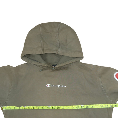 Champion Men's Brown Medium Pullover Hoodie with Logo Print