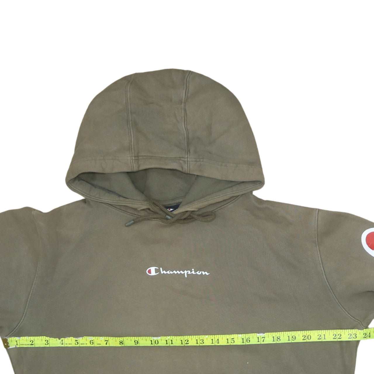 Champion Men's Brown Medium Pullover Hoodie with Logo Print
