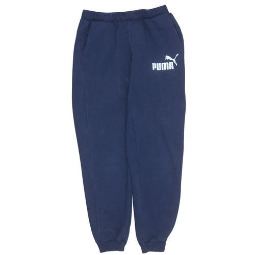 Puma Boys Blue Jogger Sweatpants 11-12 Years Elastic Waist Fleece