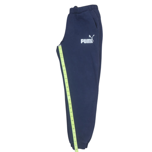 Puma Boys Blue Jogger Sweatpants 11-12 Years Elastic Waist Fleece