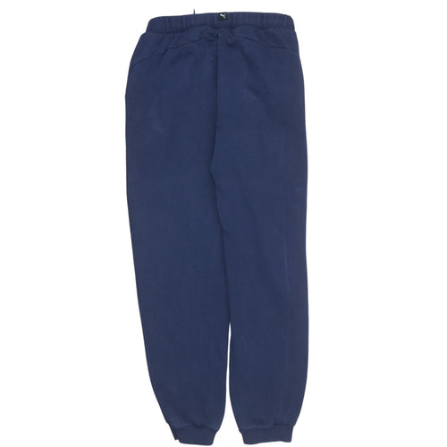 Puma Boys Blue Jogger Sweatpants 11-12 Years Elastic Waist Fleece
