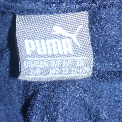 Puma Boys Blue Jogger Sweatpants 11-12 Years Elastic Waist Fleece