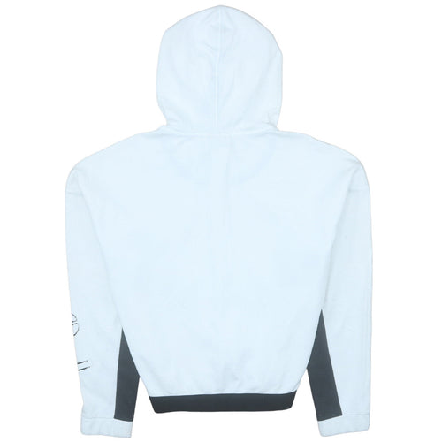 Puma Women White Full Zip Hoodie Sweatshirt Size M Training Logo