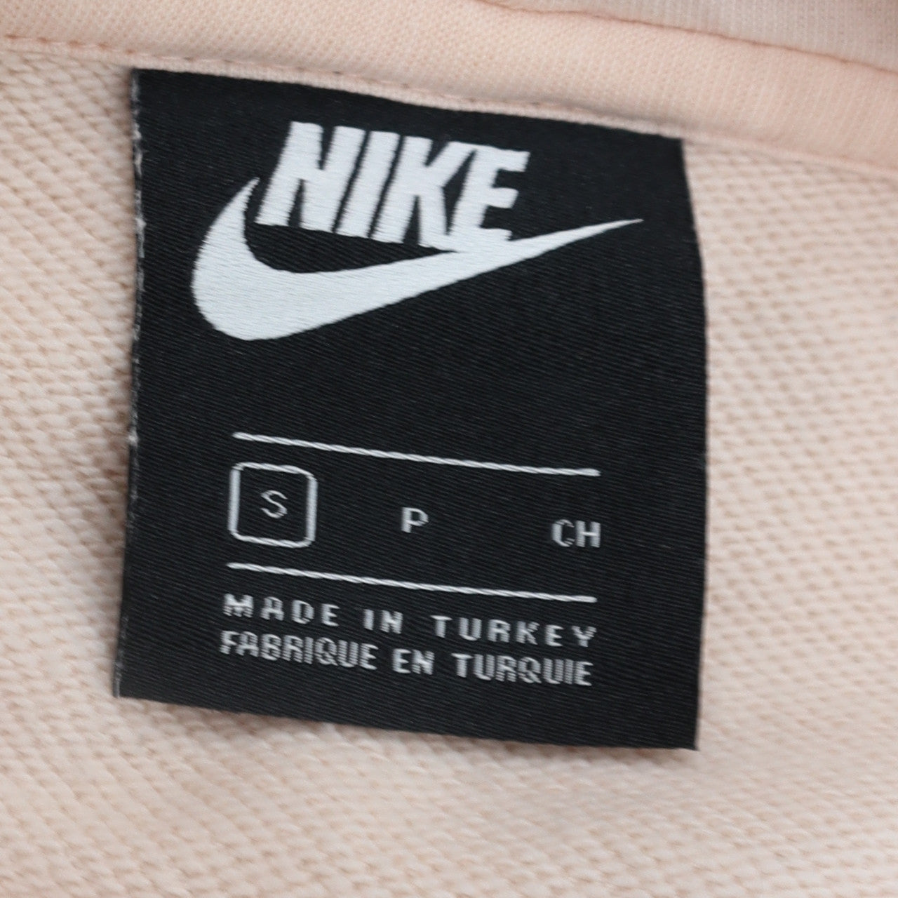 Nike Women's Pink Colourblock Pullover Hoodie Size S Cotton Blend