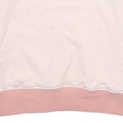 Nike Women's Pink Colourblock Pullover Hoodie Size S Cotton Blend