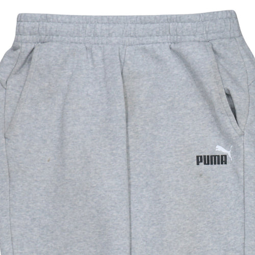 Puma Men’s Grey Fleece Sweatpants L Regular Fit Casual Tapered