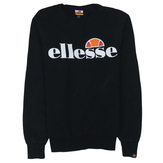 Ellesse Men’s Black Regular Fit Crew Neck Pullover Sweatshirt S