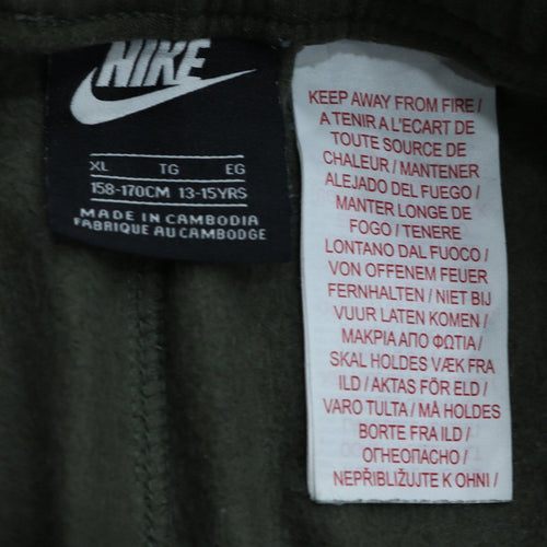 Nike Boys Green Fleece Sweatpants XL 13-15 Years Jogger Trousers