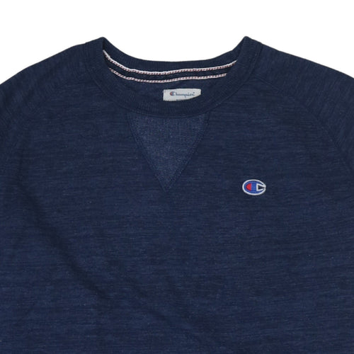 Champion Men's Blue Crew Neck Pullover Sweatshirt Medium