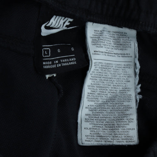 Nike Men's Black Jogger Sweatpants L Cotton Tapered Fit