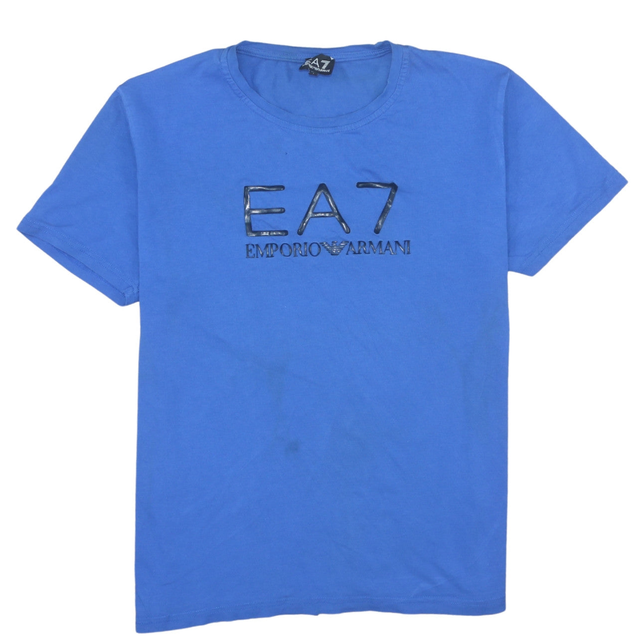 Emporio Armani EA7 Men's Blue L Logo Crew Neck Short Sleeve T-Shirt