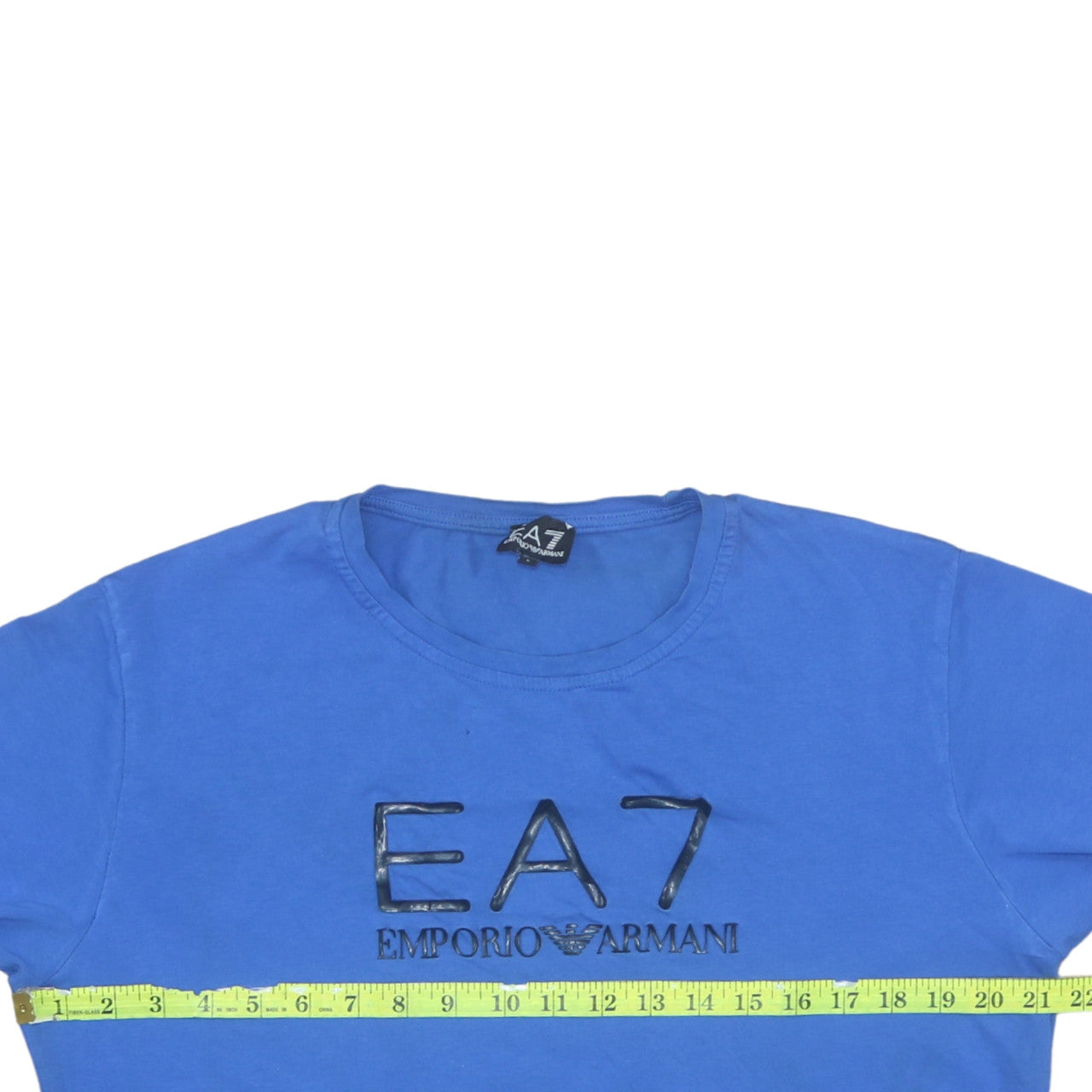 Emporio Armani EA7 Men's Blue L Logo Crew Neck Short Sleeve T-Shirt