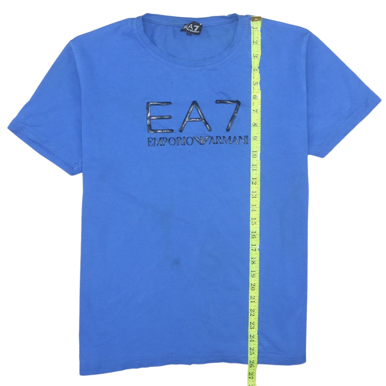 Emporio Armani EA7 Men's Blue L Logo Crew Neck Short Sleeve T-Shirt