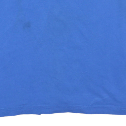 Emporio Armani EA7 Men's Blue L Logo Crew Neck Short Sleeve T-Shirt