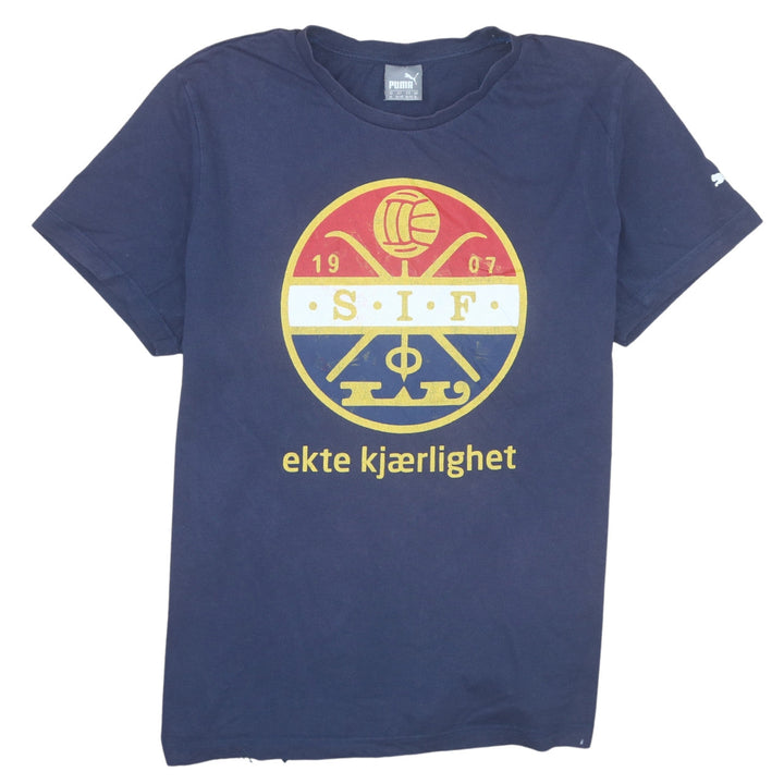Puma Men's Blue SIF Sports Graphic Print T-Shirt XL