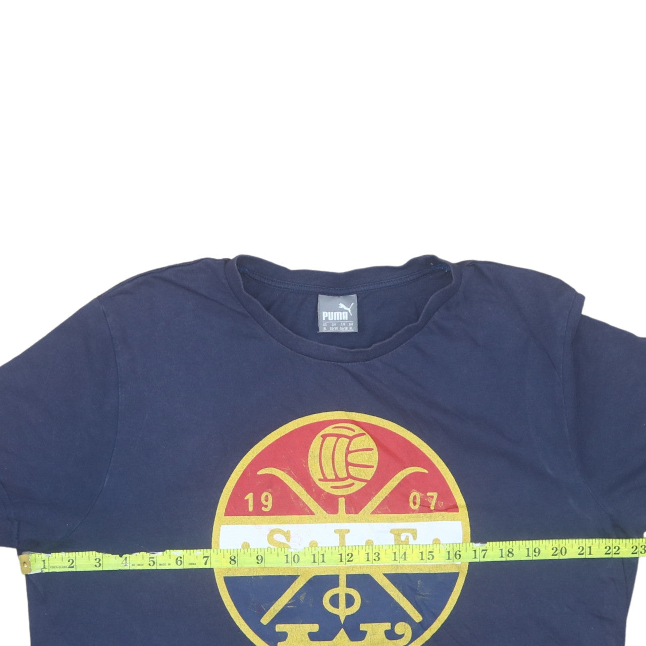 Puma Men's Blue SIF Sports Graphic Print T-Shirt XL