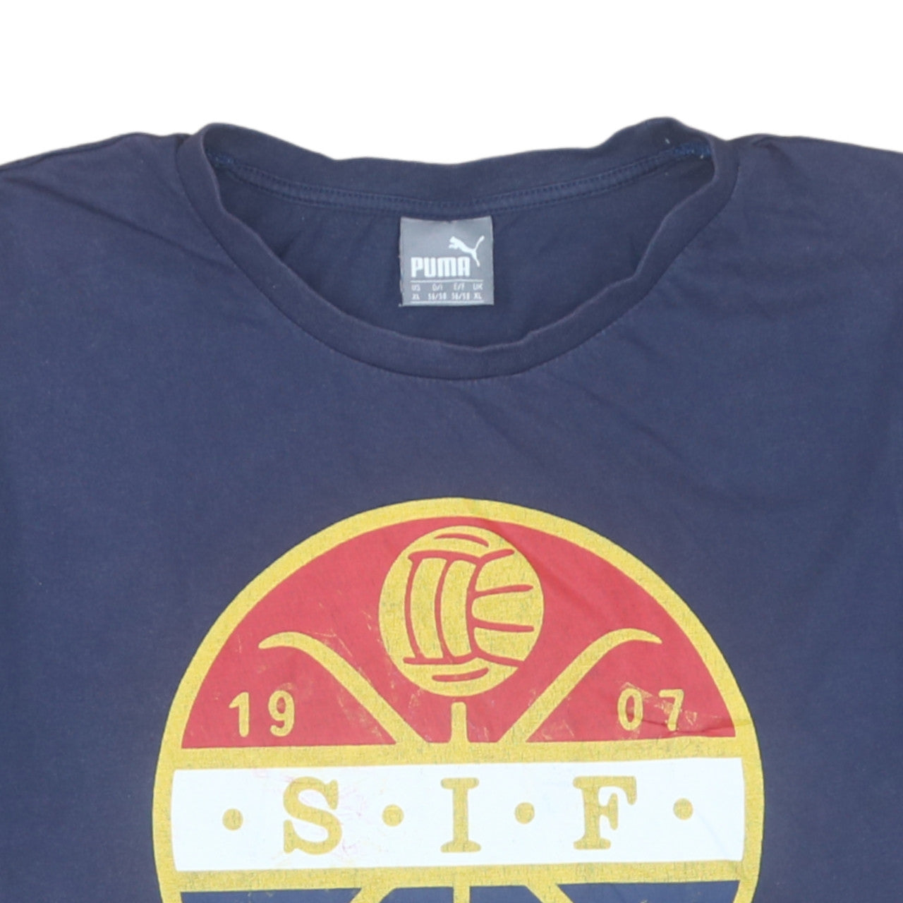 Puma Men's Blue SIF Sports Graphic Print T-Shirt XL