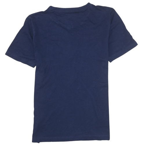 Puma Men's Blue Graphic Logo Short Sleeve Cotton T-Shirt Size M