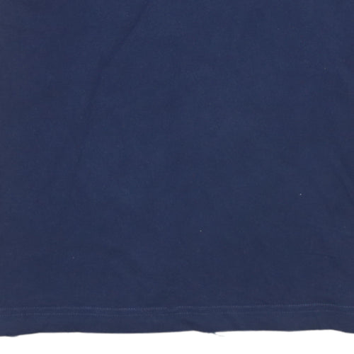 Puma Men's Blue Graphic Logo Short Sleeve Cotton T-Shirt Size M
