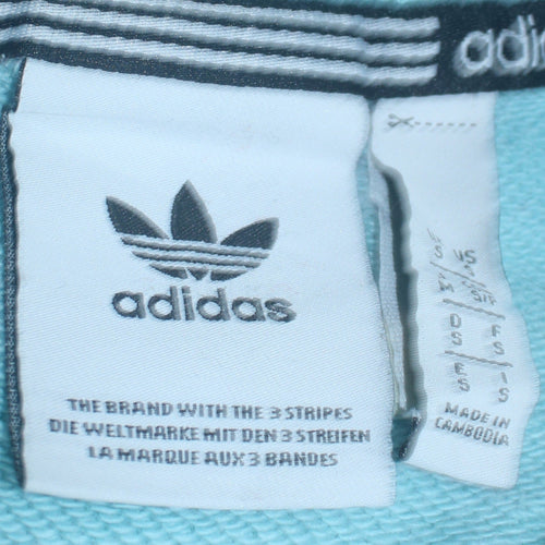 Adidas Mens Blue Colour Block Crew Neck Sweatshirt Small