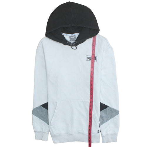 Puma Men's White & Black Pullover Hoodie Size S Sportswear