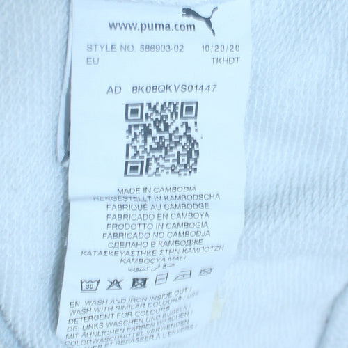 Puma Men's White & Black Pullover Hoodie Size S Sportswear