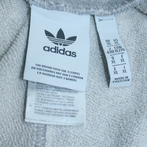 Adidas Men's Grey XL Sweat Shorts with Striped Detail