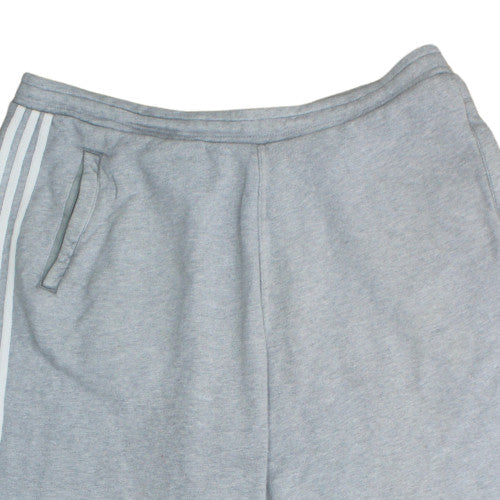 Adidas Men's Grey XL Sweat Shorts with Striped Detail