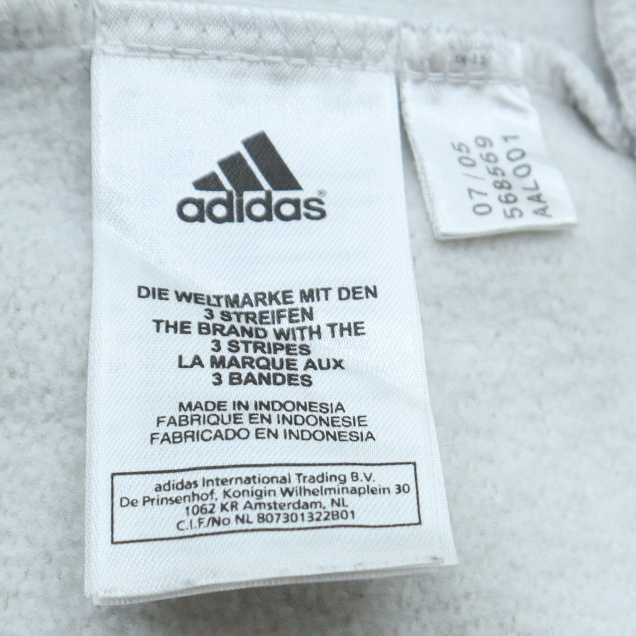 Adidas Mens White XL Pullover Hoodie with Logo Stripes