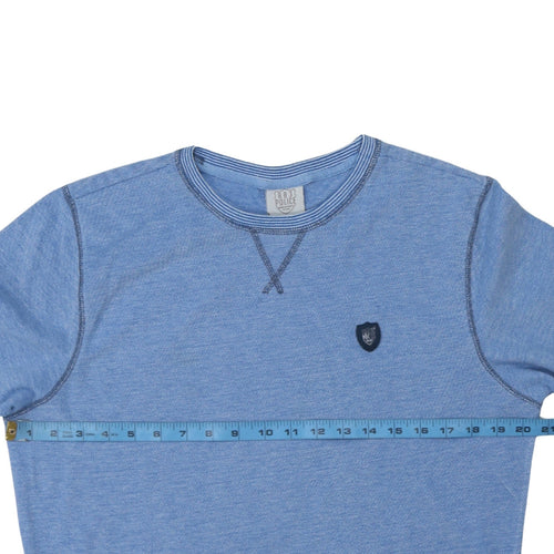 883 Police Men's Blue Cotton Crew Neck Pullover Sweatshirt Size L