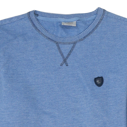 883 Police Men's Blue Cotton Crew Neck Pullover Sweatshirt Size L