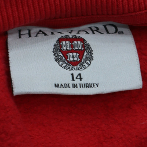 F&F Women Red Harvard University Logo Sweatshirt Size 14