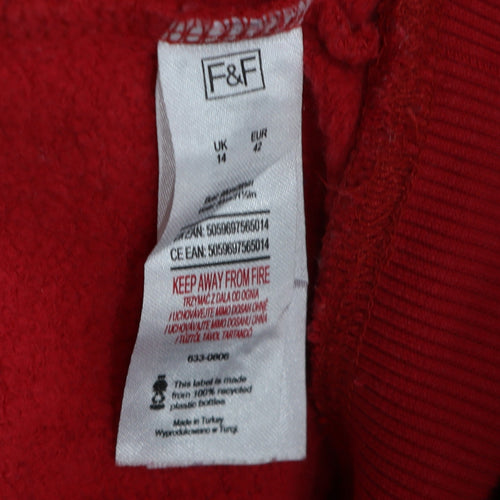 F&F Women Red Harvard University Logo Sweatshirt Size 14