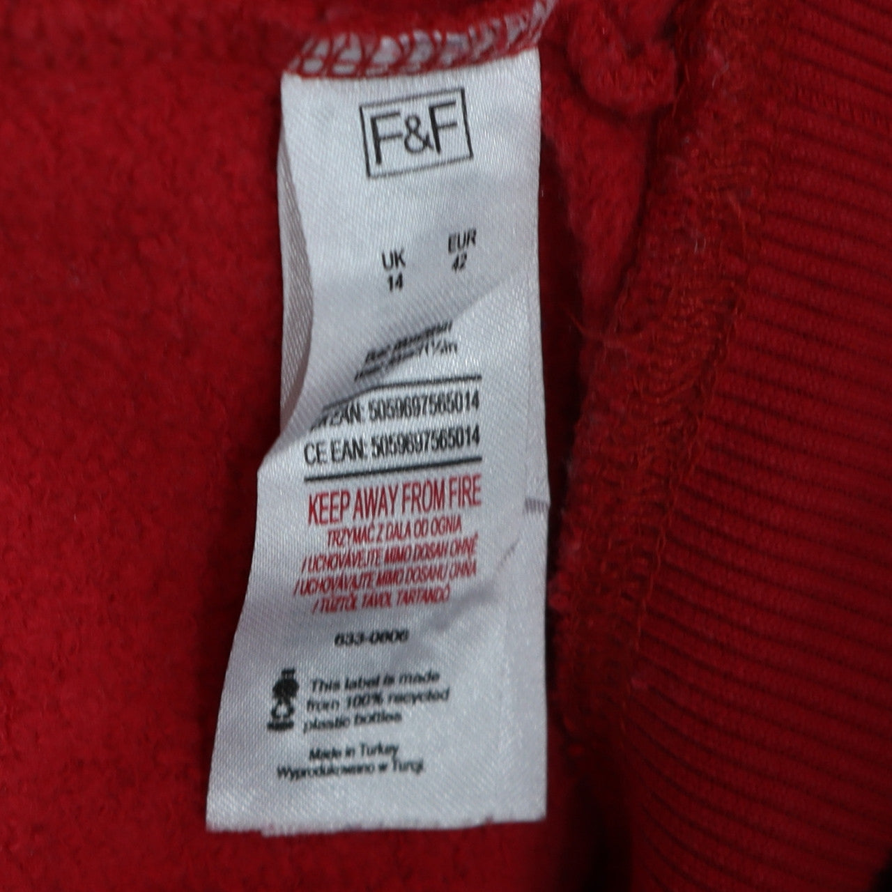 F&F Women Red Harvard University Logo Sweatshirt Size 14