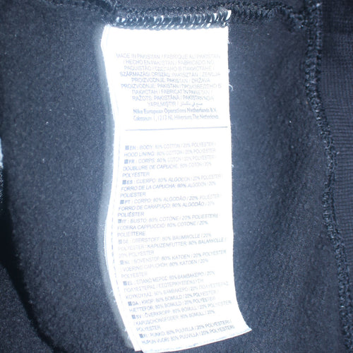 Nike Men's Black Full Zip Hoodie L Regular Fit Fleece Sweatshirt